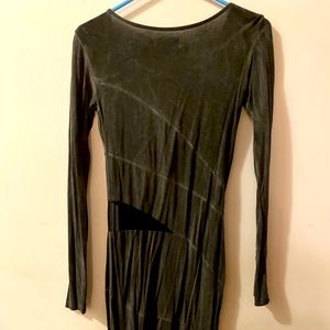 Religion Long Sleeve Charcoal Colored Dress. XS.